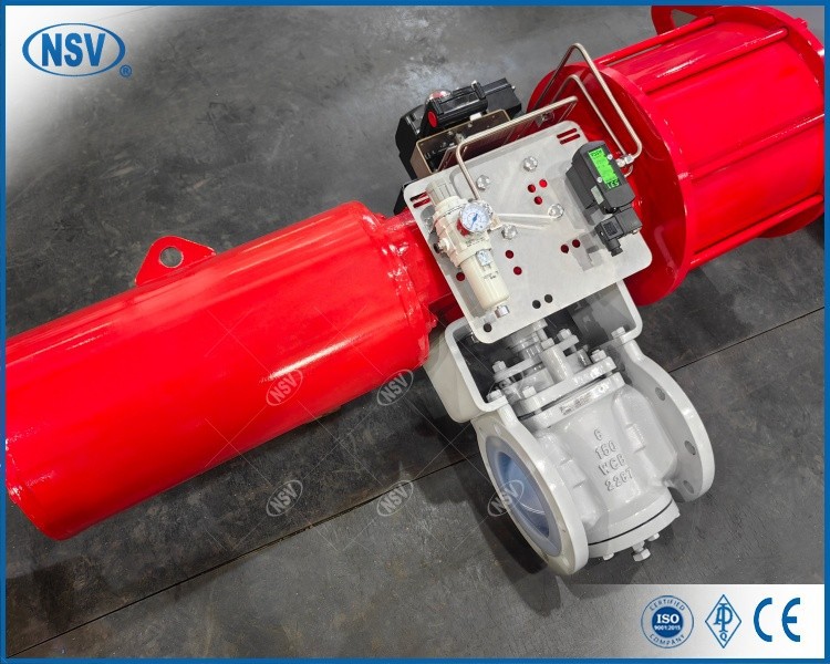 Pneumatic Full Lined PFA Plug Valve factory